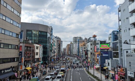 Street in Meguro: one of Tokyo's business districts