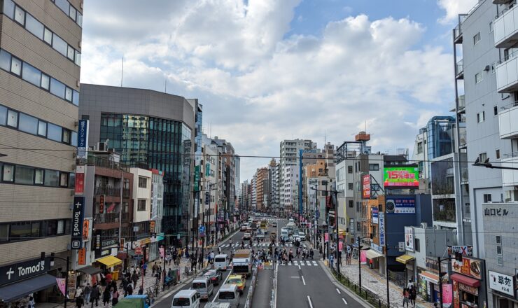 Street in Meguro: one of Tokyo's business districts