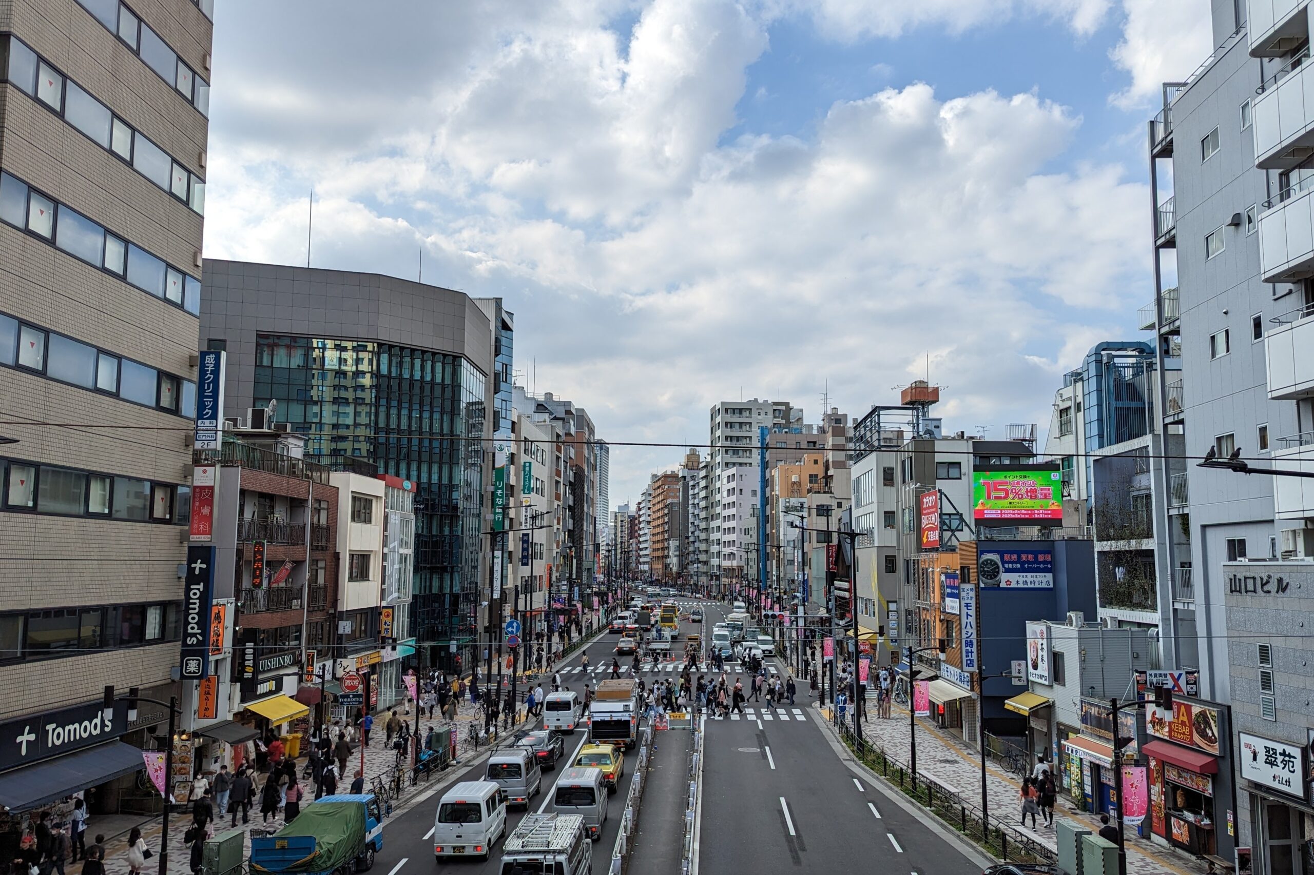 Street in Meguro: one of Tokyo's business districts